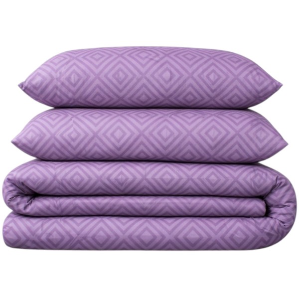Фото - Комплект постільної білизни MirSon Бязь 17-0626 Geometry Purple 200х220 (2200008205485)
